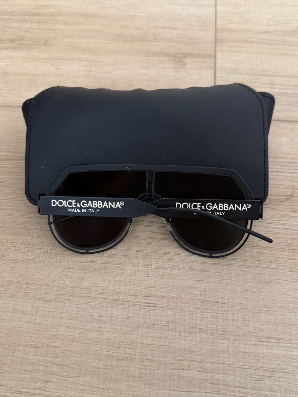Dolce & Gabbana Men’s Black Sunglasses with Black Case